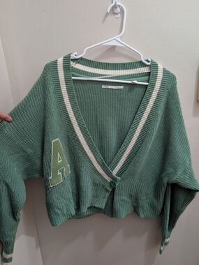 Only Women's Wrap Striped V-Neck Cardigan Medium